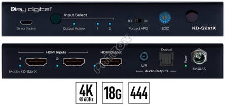 Key Digital KD-S 2x1 X - salony w Katowicach i Toruniu zapraszają - profesjonalne systemy audiowizualne