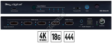 Key Digital KD-S 4x1 X - salony w Katowicach i Toruniu zapraszają - profesjonalne systemy audiowizualne