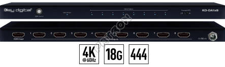 Key Digital KD-DA 1x8 - salony w Katowicach i Toruniu zapraszają - profesjonalne systemy audiowizualne
